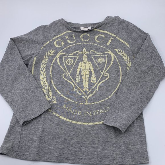 Authentic Gucci Children Long sleeves Top Grey - Picture 2 of 10